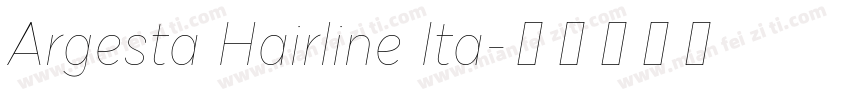Argesta Hairline Ita字体转换